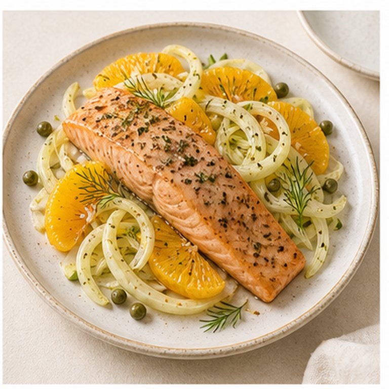 Fennel and orange salmon